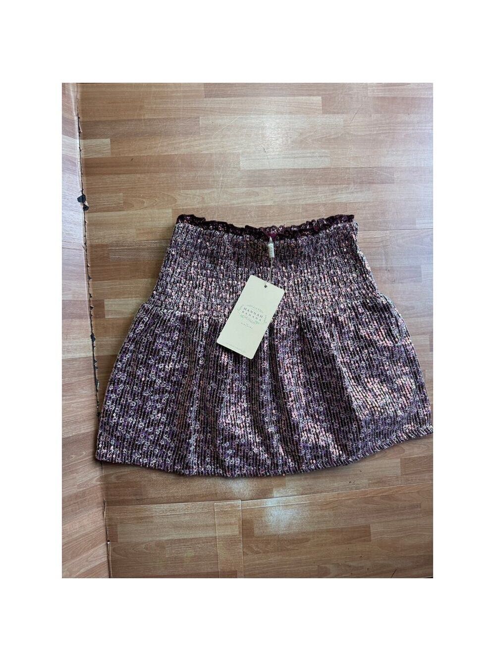 Hannah Banana Girls Sequin Smocked A-Line Skirt, size 6x, NWT